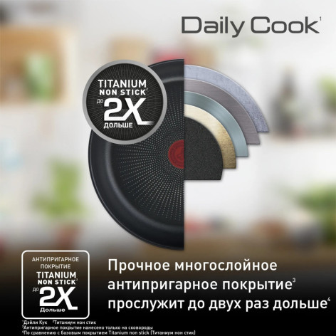 Набор посуды TEFAL Daily Cook 11 предметов G713SB45